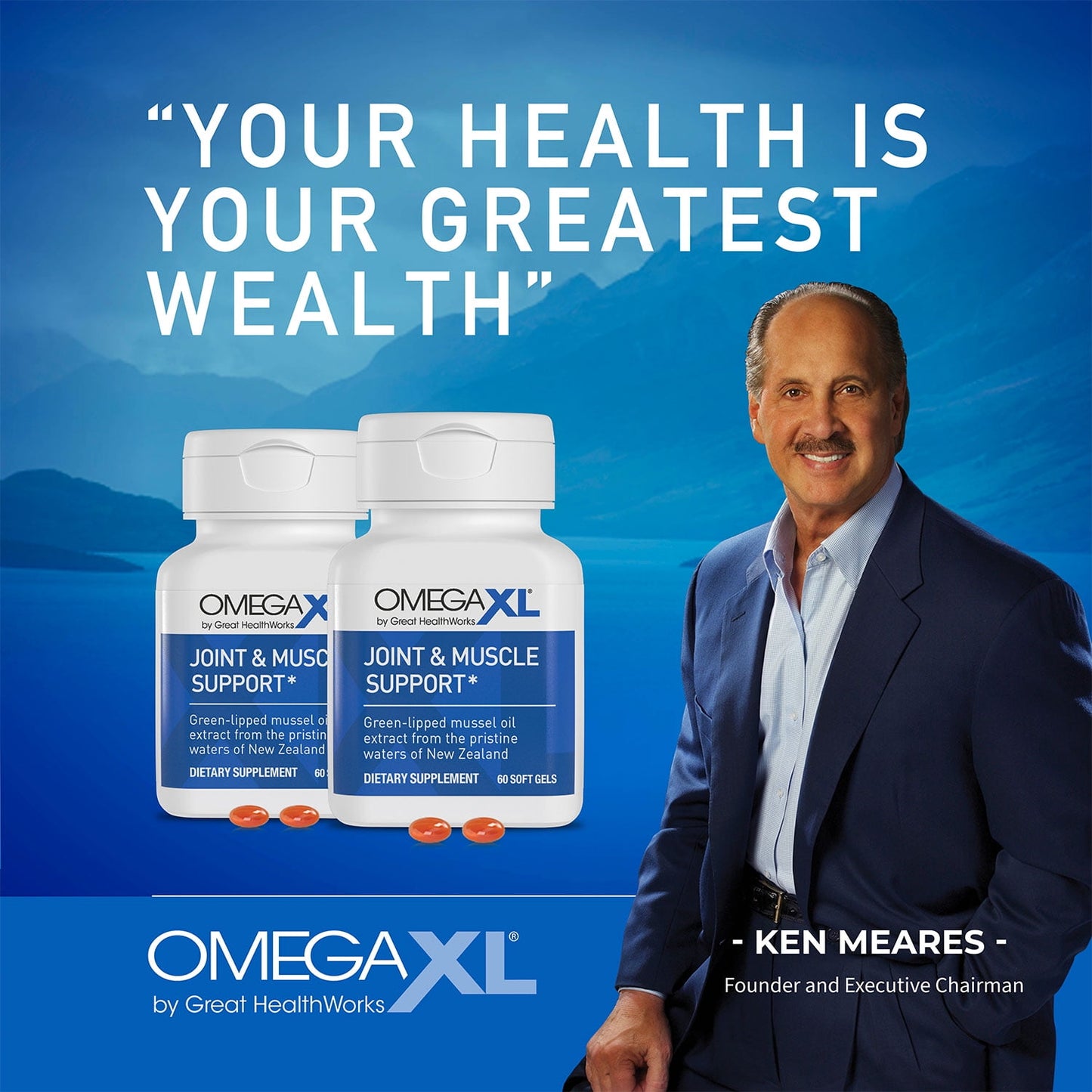 OmegaXL, Supplement Green-Lipped Mussel Oil - 60 Softgels