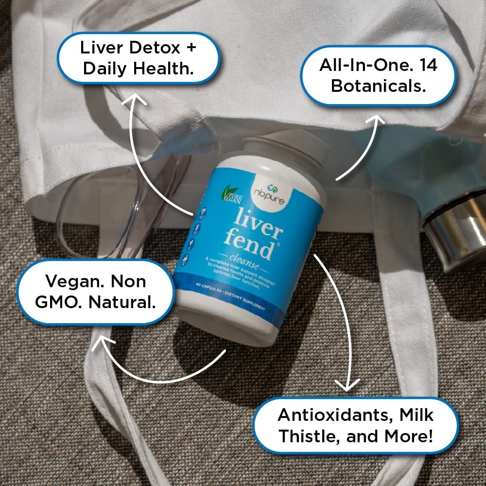 nbpure Liver Fend, Natural Liver Detox and Cleanse with Milk Thistle, 90 Capsules