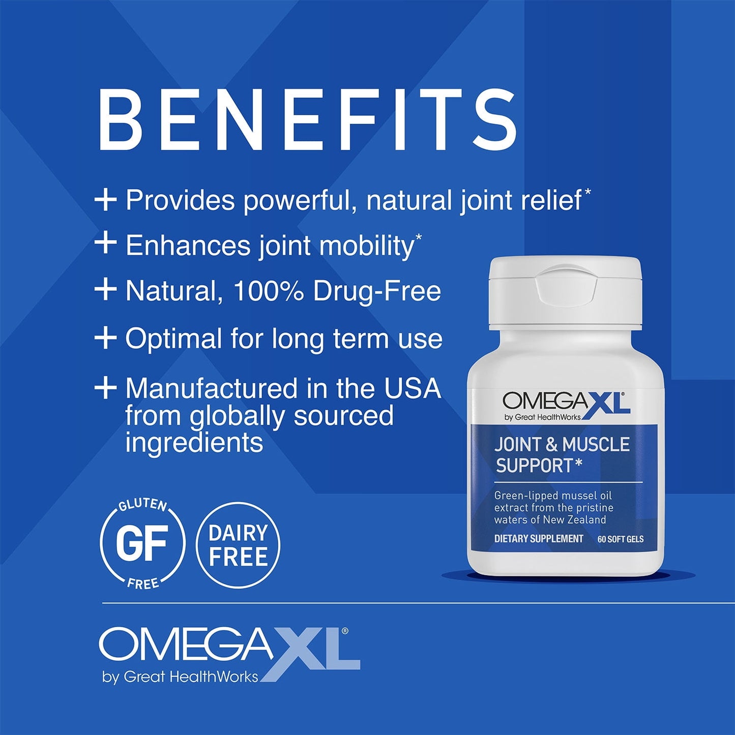 OmegaXL, Supplement Green-Lipped Mussel Oil - 60 Softgels (2 Pack)