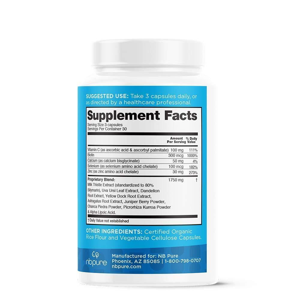 nbpure Liver Fend, Natural Liver Detox and Cleanse with Milk Thistle, 90 Capsules